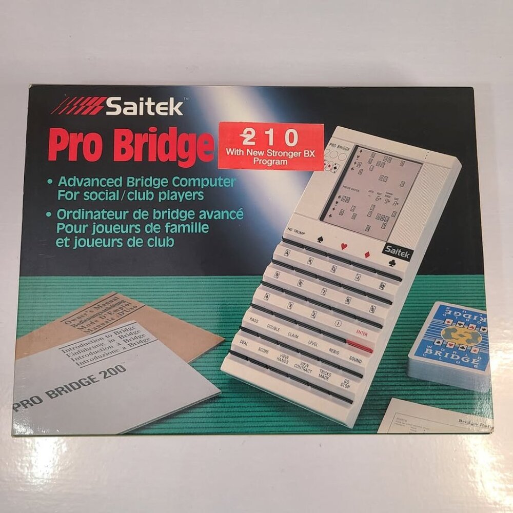 Vintage New 1989 Saitek Pro Bridge 200 Advanced Bridge Computer Game New